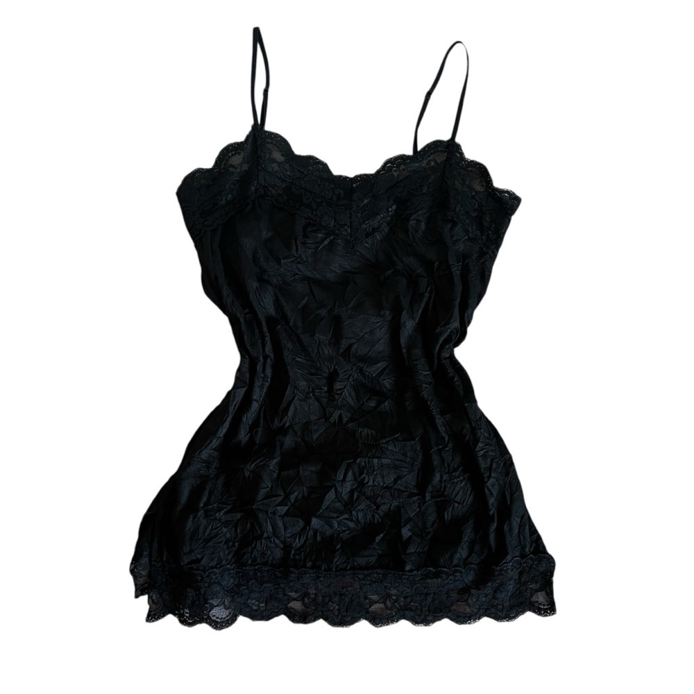 Elegant Black Lace Trim Camisole